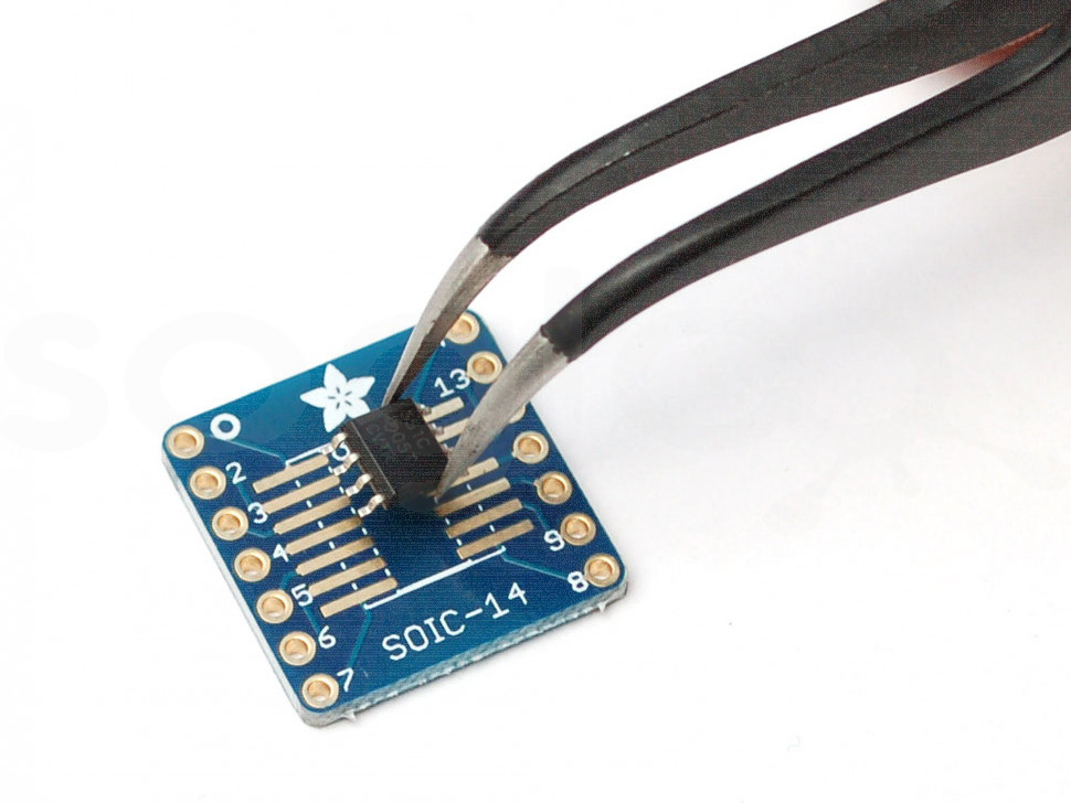 SMT Breakout PCB for SOIC-14 or TSSOP-14 6 Pack!