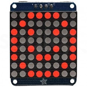 Matrice LED rossi 8x8 con basetta I2C da 1.2"